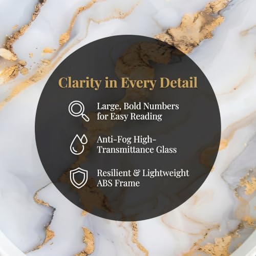 Luxury Gold Foil Marble Texture wall Clock Silent Non Ticking Battery Operated - Image 5