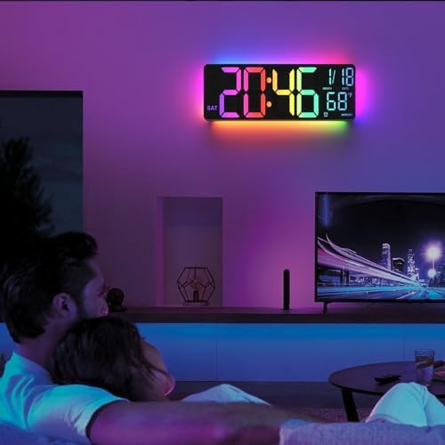 YISILE 13" Digital Wall Clock - Image 2