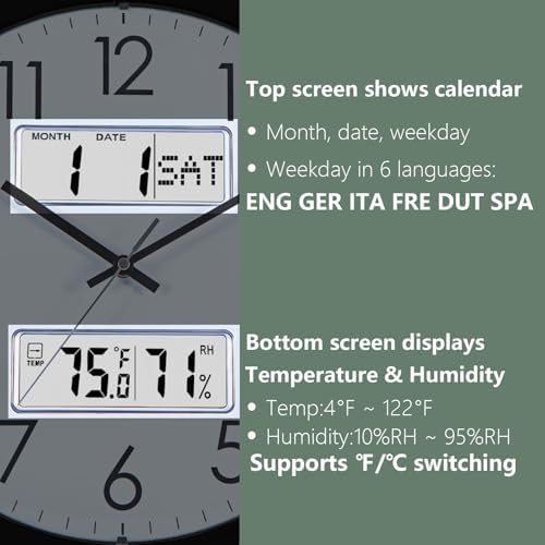 Nbdeal 13-Inch Analog Silent Wall Clock - Image 4
