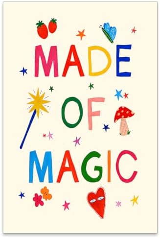 GO-SANTNN Whimsical Colorful Toddler Wall Art Trendy Cute Minimalist Kids by Unknown