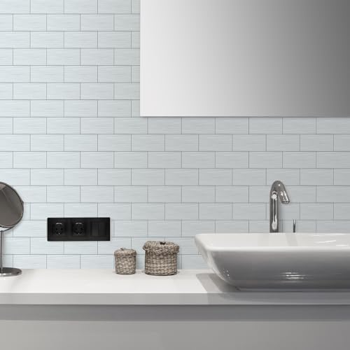 AULIGET 4-Piece Stainless Steel Subway Tile Peel and Stick Backsplash, Laundry - Image 4
