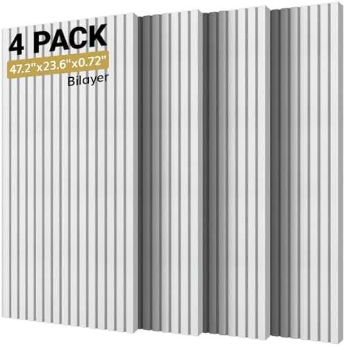 TONOR Dual-Layer Thickened Acoustic Wall Panels-4 Pack 47.2"x23.6"x0.72" by TONOR