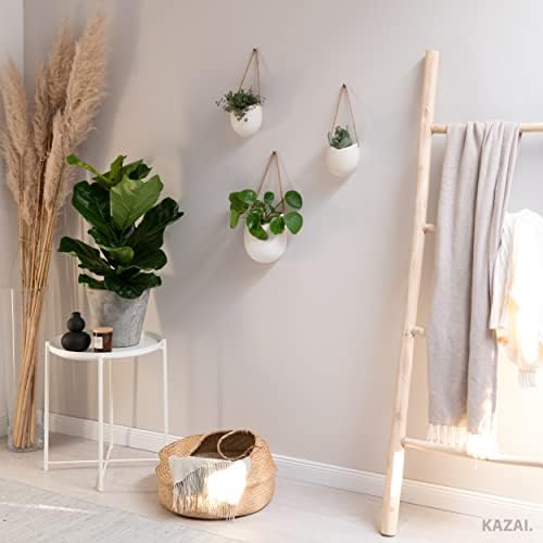 Kazai. Wall Planters -Ellie- | Hanging Ceramic Plant Pots 3 Pieces | Wall - Image 7