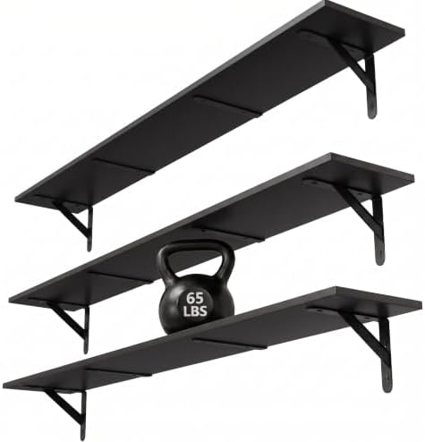 WOPITUES Long Wall Shelves 48″W x 8″D, Floating Book Shelves Max Load 65lbs by WOPITUESOfficial