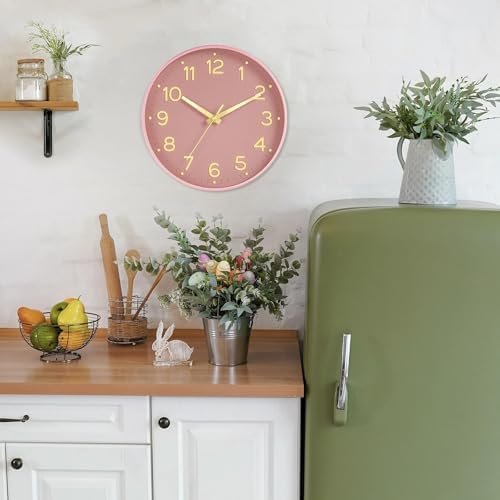 Roymnie 12 Inch Wall Clock Battery Operated Silent Non Ticking Analog - Image 2
