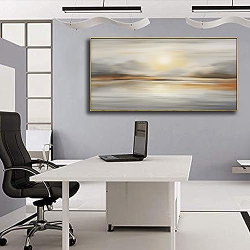 Large Framed Wall Art Abstract Seascape Canvas Printing Wall Decor Artwork - Image 3