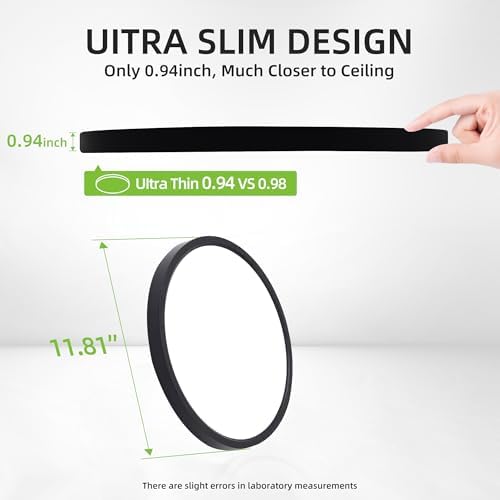 hykolity 12 Inch LED Round Flat Panel Light, 3000K/4000K/5000K - Image 6