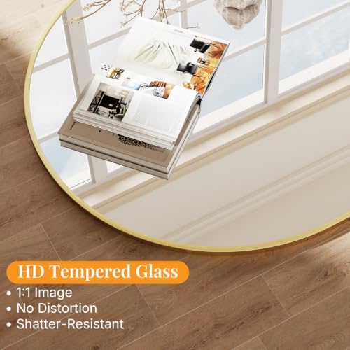 Sweetcrispy 30"x38" Arched Bathroom Mirror, Bathroom Mirrors - Image 3