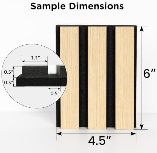 SMARTSTANDARD Sample Wood Slat Wall Panel - Image 2