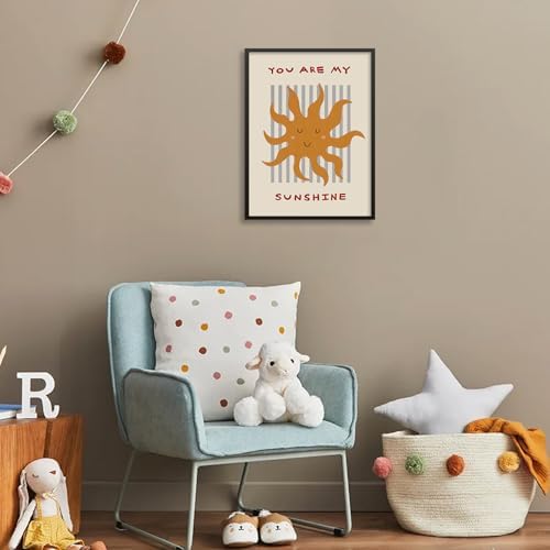 You Are My Sunshine Quotes Wall Art Trendy Cute Kids Poster 16x24 inch Black - Image 4