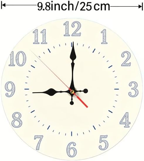 Minimal Sketch Numeral 2D Wall Clock Art Print, Silent Non-Ticking, 10 &12 Inch - Image 6