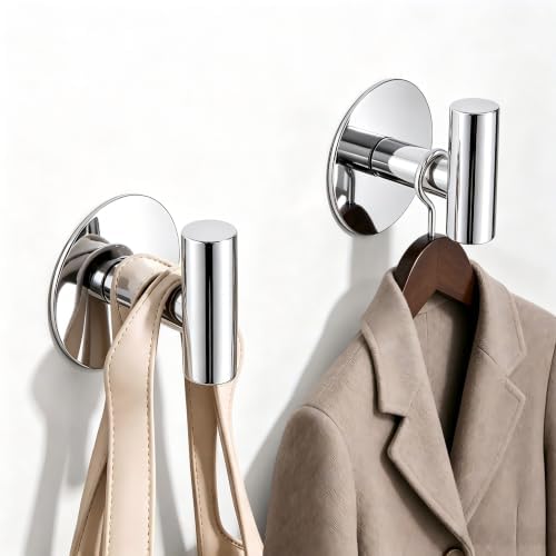 Stainless Steel Adhesive Hooks, Heavy Duty Wall Hooks, Towel Hooks - Image 3