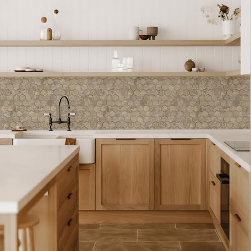 STICKGOO Hexagon Peel and Stick Backsplash Tile, Stick on Backsplash - Image 6