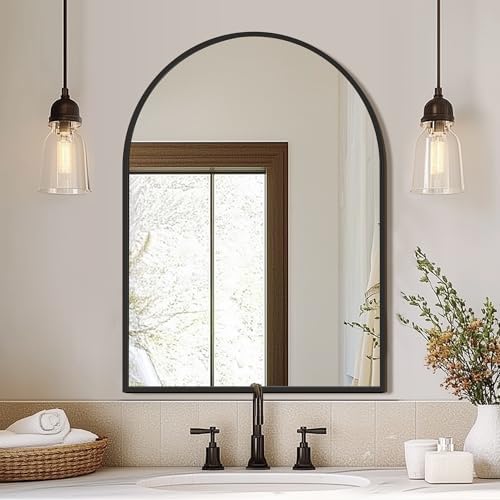 FICTOR 30" x 40" Arched Bathroom Vanity Mirror by FICTOR