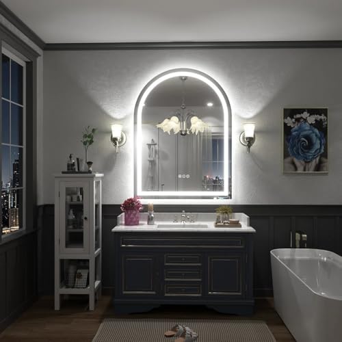 30x42 Inch Arched LED Bathroom Mirror - Image 2