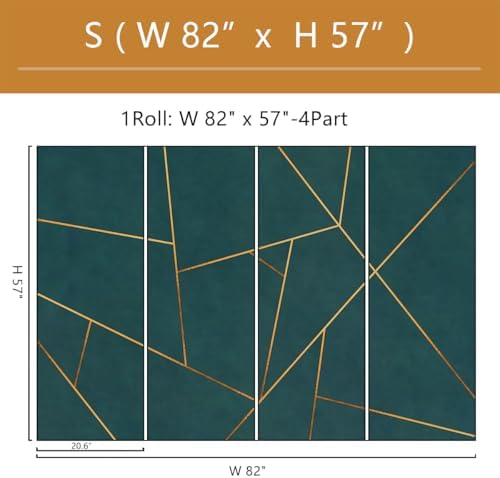 Gold Geometric Mural Wallpaper Peel and Stick - Image 4