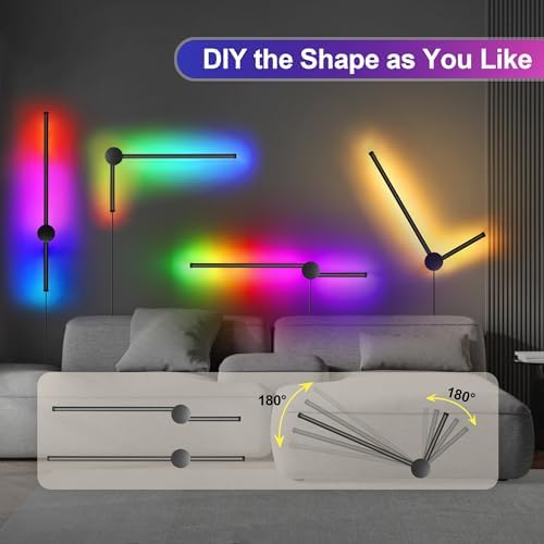 RGB LED Wall Sconces Set of Two - Image 3