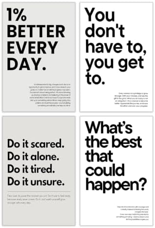 Unframed What Is The Best 1 Percent Better Figure Outable Do It Scared Set of 4 by Unknown