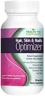 Hair Growth Formula – to Make Your Hair Grow & Skin Glow | Hair, Skin & Nails Optimizer with 5000 Mcg of Biotin, Hydrolized Collagen & More – for Men & Women, 90 caps for 45 Days Use (Pack of 2)