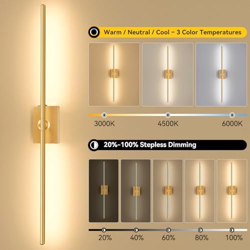 Battery Operated Wall Sconces Set of 2, Remote Control - Image 2