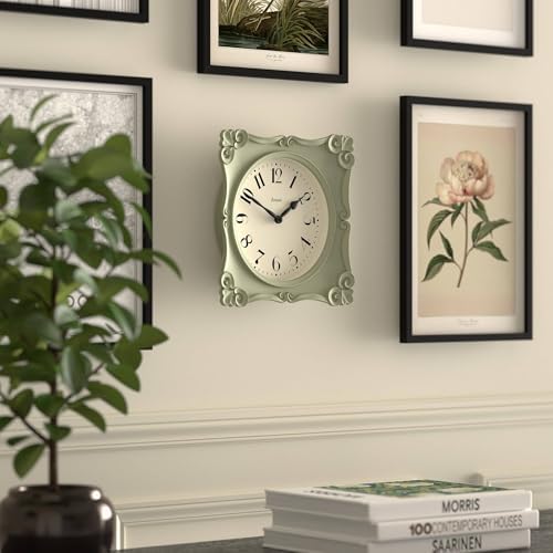 JONES CLOCKS® Rialto wall Clock | Ornate Vintage Style Square Clock | 10" | - Image 5