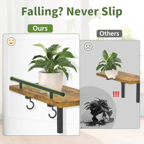 LASZOLA Wall Plant Shelves Floating Hanger Holder - Image 4