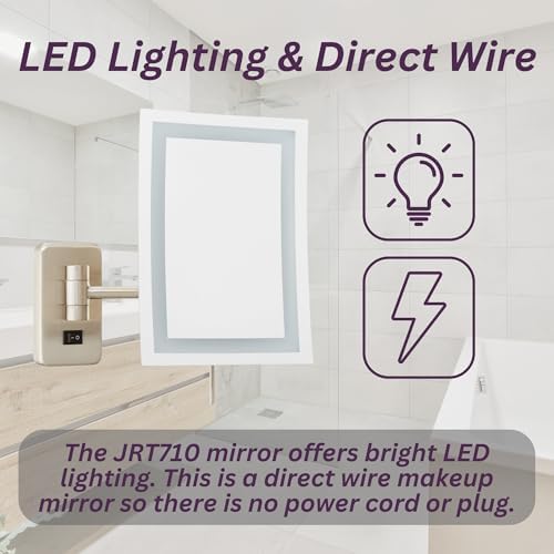 JERDON Hardwired Wall-Mount Makeup Mirror - Image 7