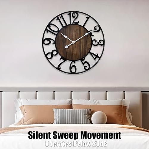 30 Inch Large Wall Clock for Living Room Bedroom Kitchen Mantel Decor, Battery - Image 2