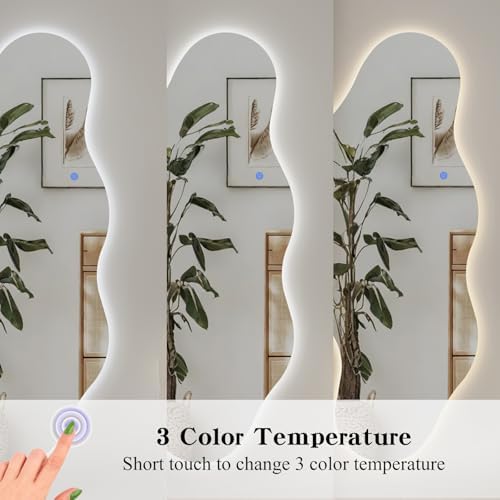 QDSSDECO 63" x 24" Wavy Full-Length Mirror - Image 3