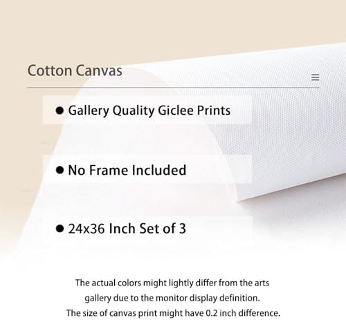 Baccone Beige Abstract Wall Art Set of 3 Neutral Canvas Wall Art Prints Boho - Image 7