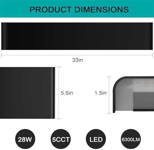 Modern Indoor 5CCT LED Wall Sconce, 1 Pack - Image 3