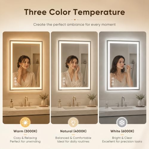 Antok 60x36 LED Bathroom Mirror - Image 4