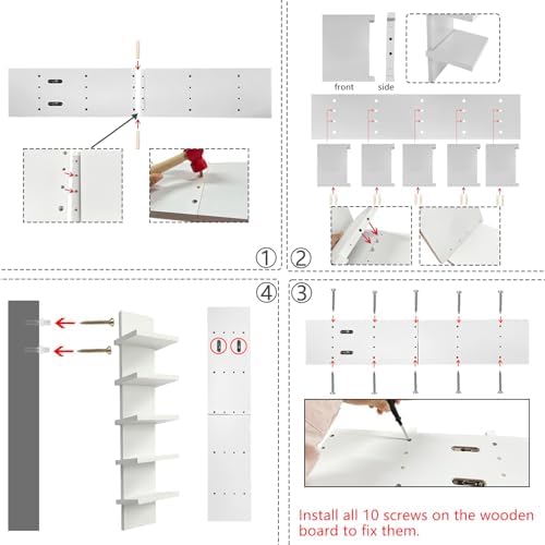 5 Tier Wall Shelf Unit - Image 4