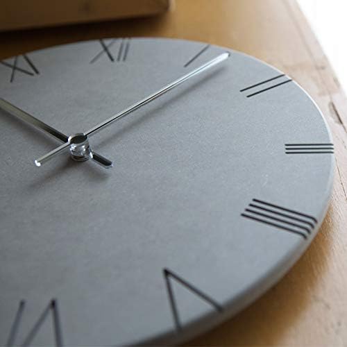 Stephanie Imports Modern Minimalist Concrete Hiding Gray Silent Wall Clock - Image 5