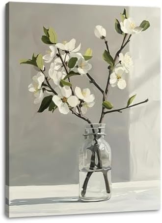 daktenn Floral Canvas Wall Art Bathroom Wall Art Pictures Wall Decor Home Decor by DakTennWallArt