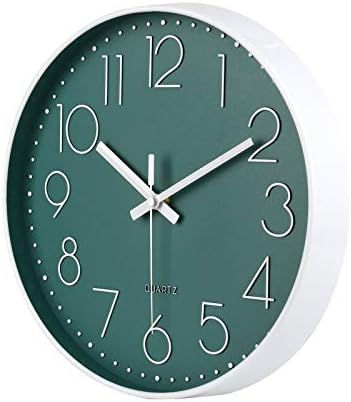 jomparis 12 Inch Silent Non-Ticking Battery Operated Round Wall Clock Easy to - Image 2
