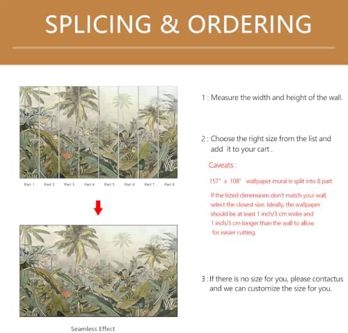 Tropical Rainforest Plant Leaves Palm Tree wall Mural Peel and Stick - Image 7