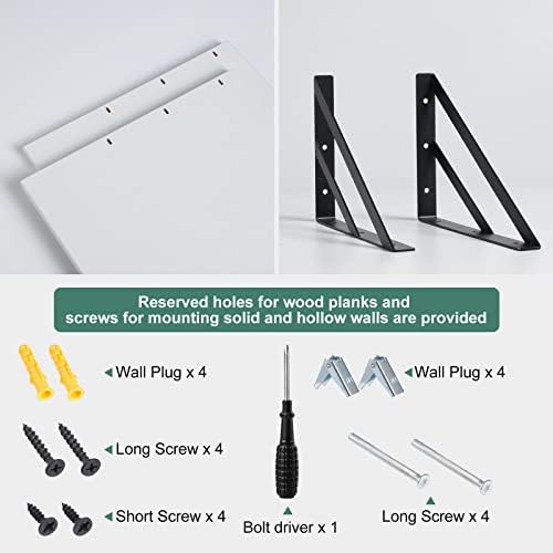 Tectocker-DOU 2 Pc Deep Floating Wall Shelves, Heavy Duty - Image 4