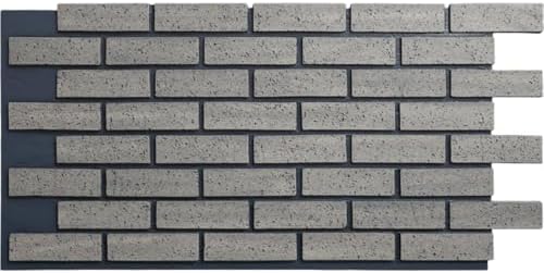 EverStone Traditional Faux Brick Panel, Slate Color by EkenaMillwork