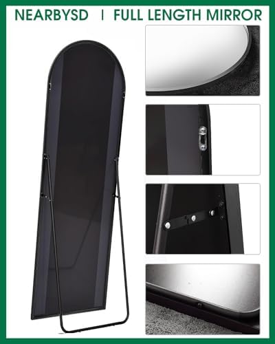 NEARBYSD 58"x18" Arched Full Length Floor Mirror - Image 4
