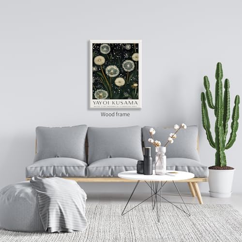Japanese Green Botanical Flower Poster Vintage Nature Dandelion Wall Art 16X24 - Image 3