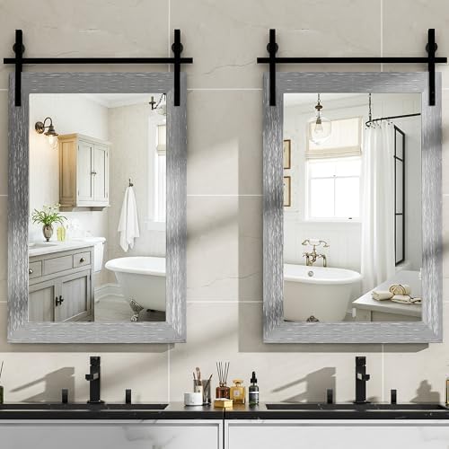 Hasipu Farmhouse Bathroom Mirror - Image 4