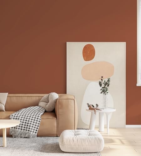 Yasinet Dark Orange Wallpaper Solid Color Contact Paper Dark Orange Self - Image 5