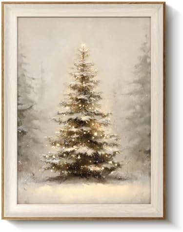 VIYYIEA Minimalist Christmas Tree Framed Canvas Wall Art, 12×16 Inch by VIYYIEAART