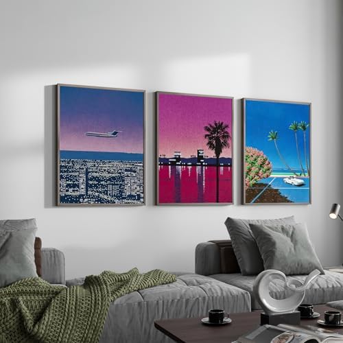 Modern Vintage Landscape Hiroshi Nagai Beach House Art 12x16x3Inch Unframed - Image 6