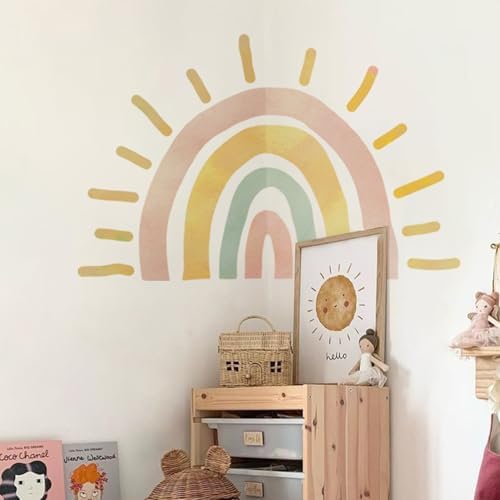 44.09x29.13in Boho Large Sun Kids Nursery Fabric Wallpaper Wall Stickers - Image 5