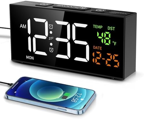 Netzu Alarm Clocks for Bedrooms, Digital Clock by Netzu