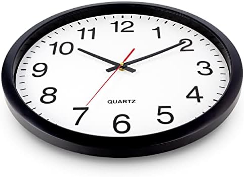 Bernhard Products Black Wall Clock Silent Non Ticking - Image 5