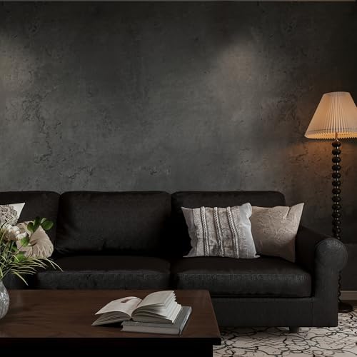 Dark Concrete Wallpaper Peel and Stick Gray Concrete Cement Contact Paper - Image 2