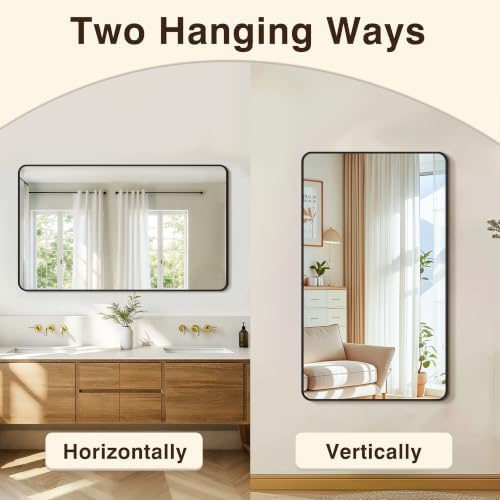 Vanity Bathroom Mirror, 50”x30” Black Bathroom Mirror - Image 6